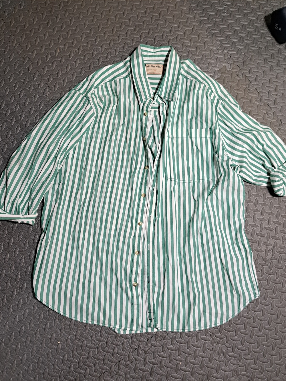 Free People Freddie Button Down Striped Shirt